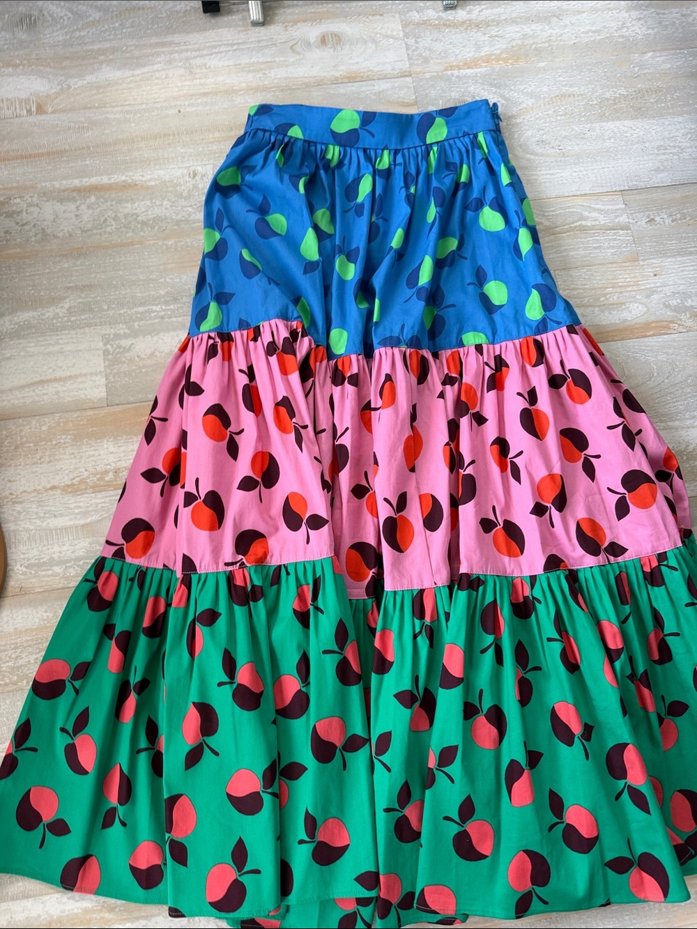 kate spade Multi-Color Tiered Fruit Print Skirt
